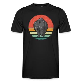 Rhinocéros Rhinocéros - T-shirt sport Homme - noir - Devant - AI Model Male 178 dark (178cm)