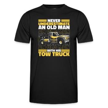 Abschleppwagen Truck Abschlepper - Männer Funktions-T-Shirt - Schwarz - Vorne - AI Model Male 178 dark (178cm)