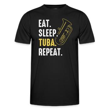 Tuba Tuba lecteur - T-shirt sport Homme - noir - Devant - AI Model Male 178 dark (178cm)
