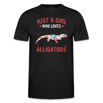 Alligator Crocodile Reptiles Animal Alligators - Men's Functional T-Shirt - black - Front - AI Model Male 178 dark (178cm)