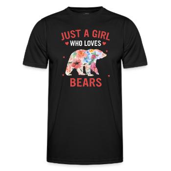 Ours Grizzli Ours brun Ours - T-shirt sport Homme - noir - Devant - AI Model Male 178 dark (178cm)