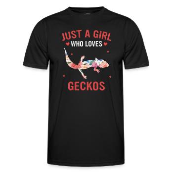 Lézard de Gecko Gecko - T-shirt sport Homme - noir - Devant - AI Model Male 178 dark (178cm)