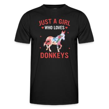 Donkey Donkey Animal - Men's Functional T-Shirt - black - Front - AI Model Male 178 dark (178cm)