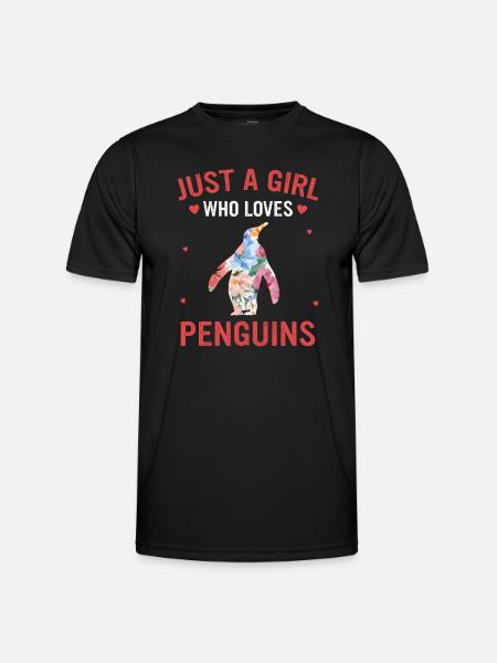 Pinguin Pinguine Tier - Männer Funktions-T-Shirt - Schwarz