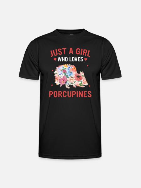 Animal porc-épic - T-shirt sport Homme - noir