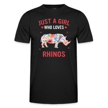 Rhinocéros Rhinocéros - T-shirt sport Homme - noir - Devant - AI Model Male 178 dark (178cm)