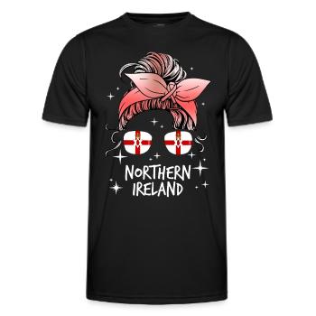 Nordirland - Männer Funktions-T-Shirt - Schwarz - Vorne - AI Model Male 178 dark (178cm)