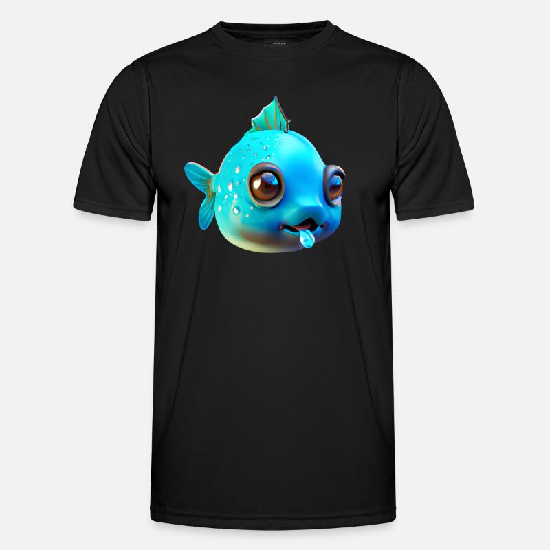 Poisson gras mignon T-shirt sport Homme