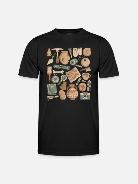 Archeologia - Maglietta sportiva per uomo - nero