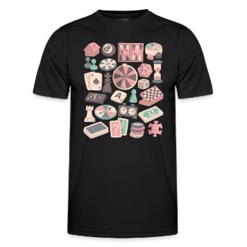 Brettspiele und Gesellschaftsspiele - Männer Funktions-T-Shirt - Schwarz - Vorne - AI Model Male 178 dark (178cm)