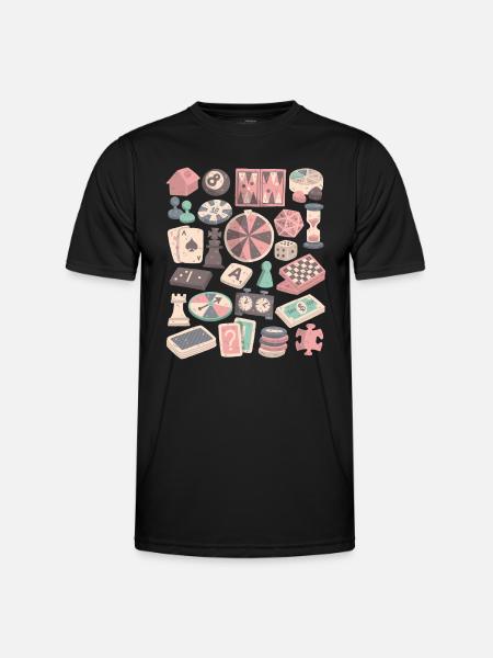 Board games and board games - Men's Functional T-Shirt - black