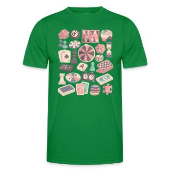 Brettspiele und Gesellschaftsspiele - Männer Funktions-T-Shirt - Kelly Green - Vorne - AI Model Male 178 dark (178cm)