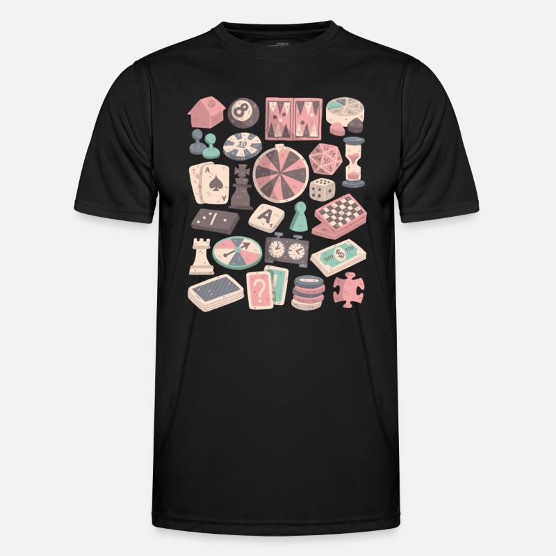 Board games and board games - Men's Functional T-Shirt - black