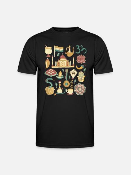 India - Men's Functional T-Shirt - black