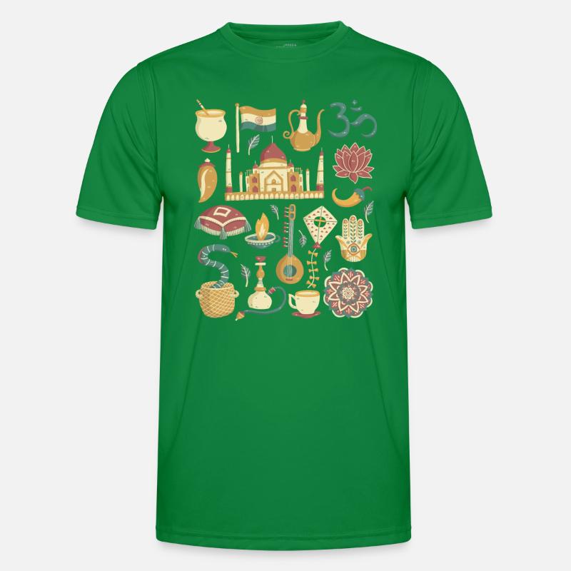 Indien Männer Funktions-T-Shirt