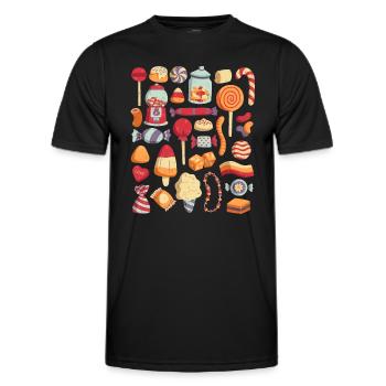 Sucreries - T-shirt sport Homme - noir - Devant - AI Model Male 178 dark (178cm)