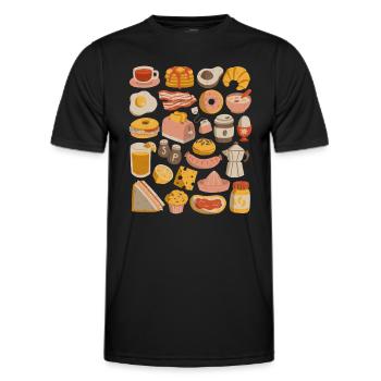 Petit déjeuner & brunch - T-shirt sport Homme - noir - Devant - AI Model Male 178 dark (178cm)
