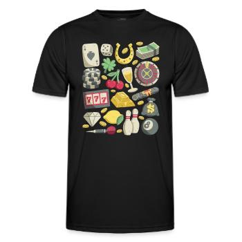 Casino - Männer Funktions-T-Shirt - Schwarz - Vorne - AI Model Male 178 dark (178cm)