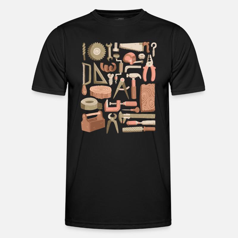 Carpenter, carpenter and carpenter - Men's Functional T-Shirt - black