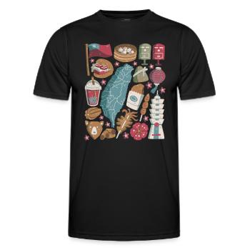 Taiwan - T-shirt sport Homme - noir - Devant - AI Model Male 178 dark (178cm)