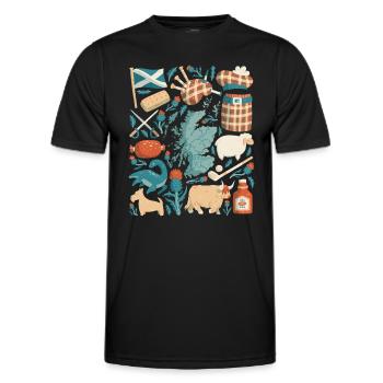 Écosse - T-shirt sport Homme - noir - Devant - AI Model Male 178 dark (178cm)