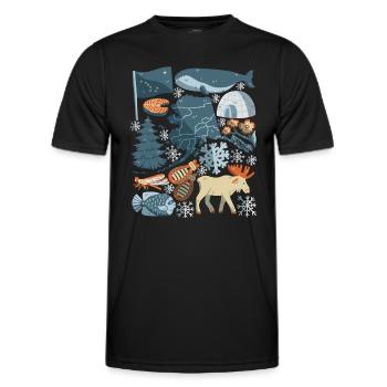 Alaska - Men's Functional T-Shirt - black - Front - AI Model Male 178 dark (178cm)