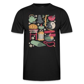 Zen Meditation - Männer Funktions-T-Shirt - Schwarz - Vorne - AI Model Male 178 dark (178cm)