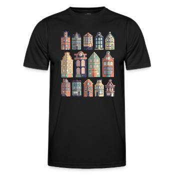 Dutch Houses - Men's Functional T-Shirt - black - Front - AI Model Male 178 dark (178cm)