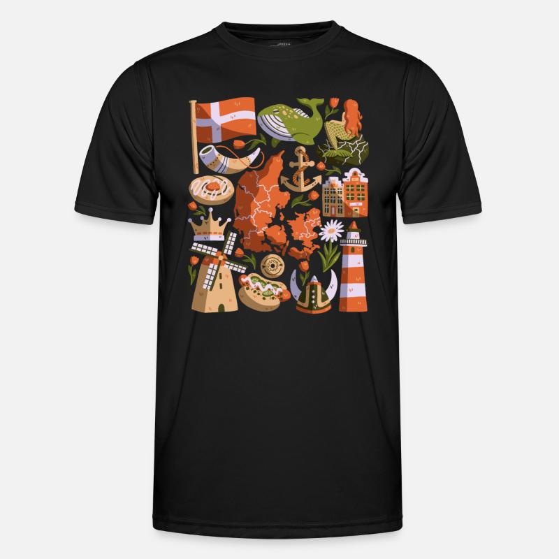 Dänemark Männer Funktions-T-Shirt
