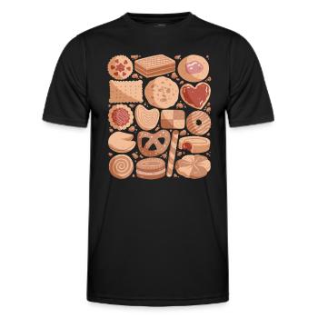 Kekse - Männer Funktions-T-Shirt - Schwarz - Vorne - AI Model Male 178 dark (178cm)