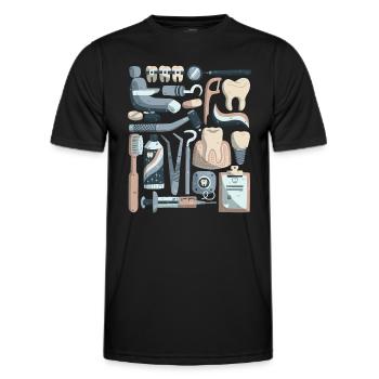 Zahnarzt - Männer Funktions-T-Shirt - Schwarz - Vorne - AI Model Male 178 dark (178cm)