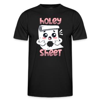 Holey Sheet - Men's Functional T-Shirt - black - Front - AI Model Male 178 dark (178cm)