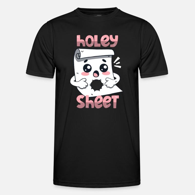 Holey Sheet - Männer Funktions-T-Shirt - Schwarz