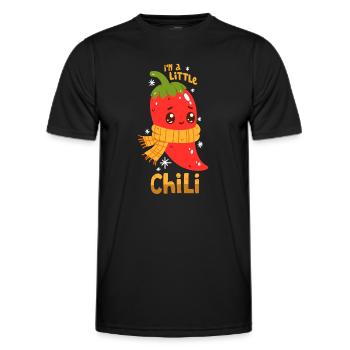 Chili Wortwitz - Männer Funktions-T-Shirt - Schwarz - Vorne - AI Model Male 178 dark (178cm)
