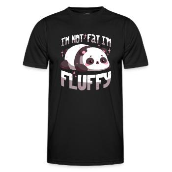 Ich bin nicht fett, ich bin fluffig - Männer Funktions-T-Shirt - Schwarz - Vorne - AI Model Male 178 dark (178cm)