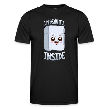 Wunderschön im Inneren - Männer Funktions-T-Shirt - Schwarz - Vorne - AI Model Male 178 dark (178cm)