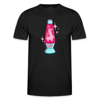 Llama Lava Lamp - Men's Functional T-Shirt - black - Front - AI Model Male 178 dark (178cm)