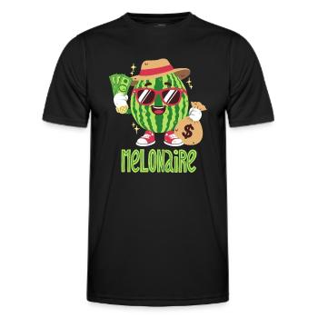 Melon Millionnaire - T-shirt sport Homme - noir - Devant - AI Model Male 178 dark (178cm)