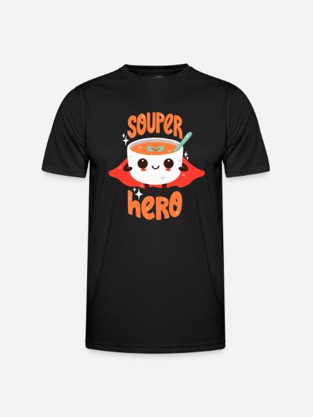 Superhelden-Suppe - Männer Funktions-T-Shirt - Schwarz