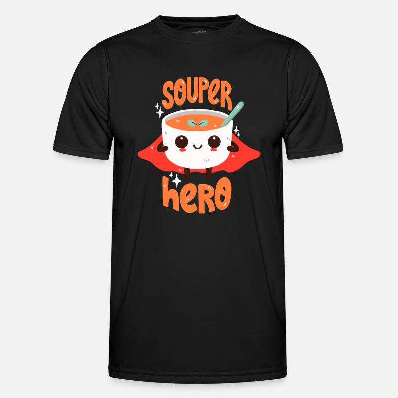 Superhelden-Suppe - Männer Funktions-T-Shirt - Schwarz