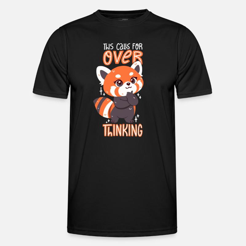 Le panda roux réfléchit trop T-shirt sport Homme