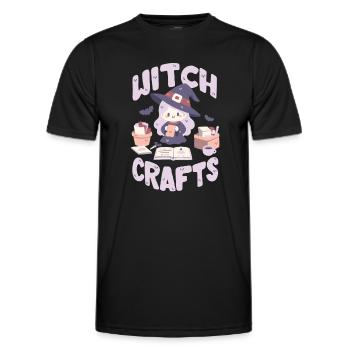 Hexerei ist, wenn die Hexe bastelt - Männer Funktions-T-Shirt - Schwarz - Vorne - AI Model Male 178 dark (178cm)