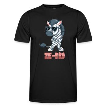 Zebra pun - Men's Functional T-Shirt - black - Front - AI Model Male 178 dark (178cm)