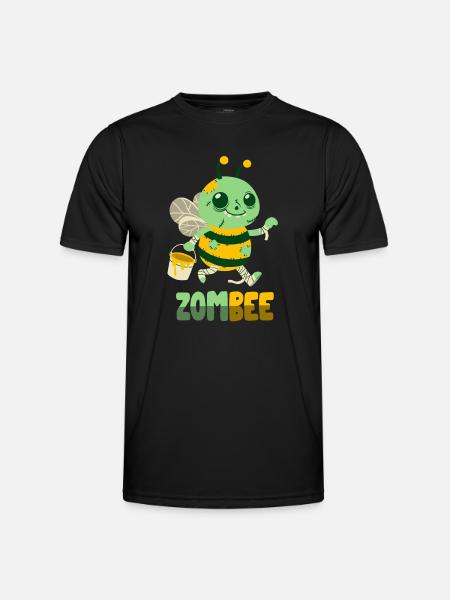 Zombie-Biene: Zombee - Männer Funktions-T-Shirt - Schwarz