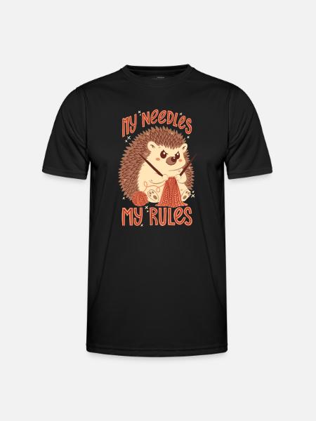 My needles, my rules - Men's Functional T-Shirt - black