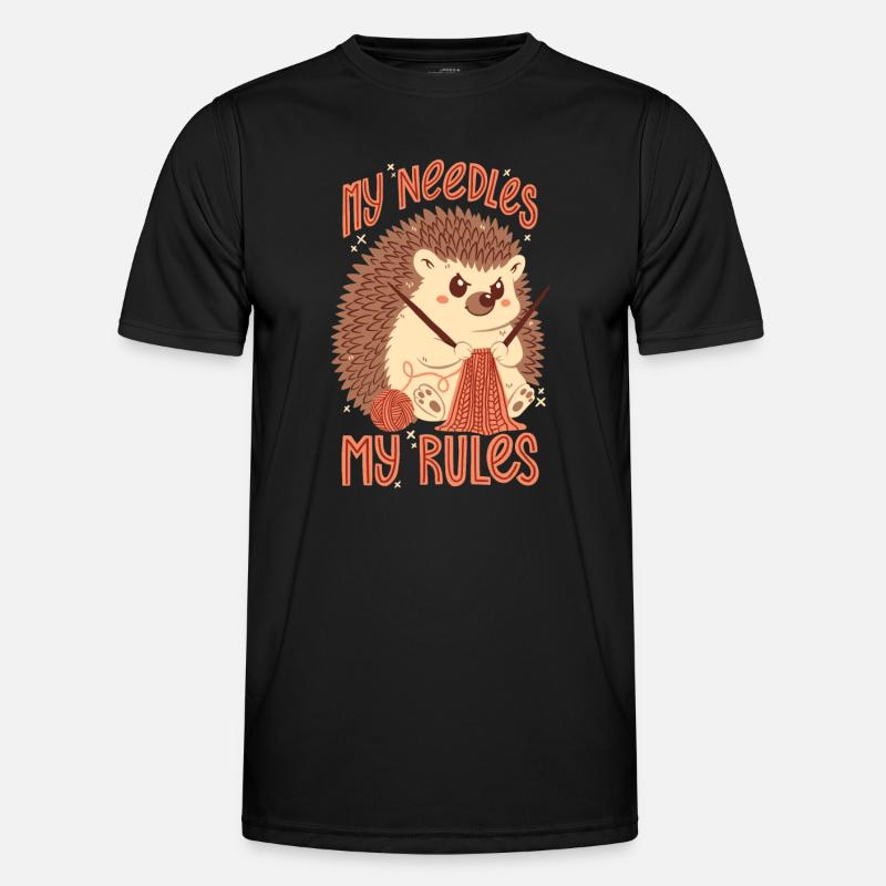 My needles, my rules - Men's Functional T-Shirt - black
