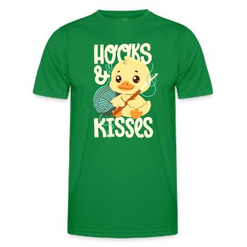 Hooks And Kisses - Männer Funktions-T-Shirt - Kelly Green - Vorne - AI Model Male 178 dark (178cm)