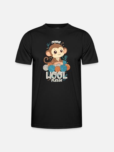 More wool please - Men's Functional T-Shirt - black