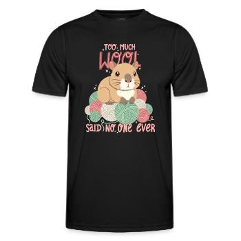 Wolle hat man nie genug - Männer Funktions-T-Shirt - Schwarz - Vorne - AI Model Male 178 dark (178cm)