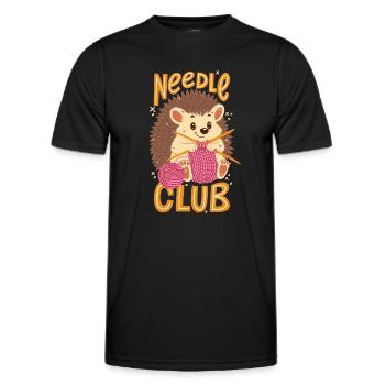 Club d’aiguilles - T-shirt sport Homme - noir - Devant - AI Model Male 178 dark (178cm)